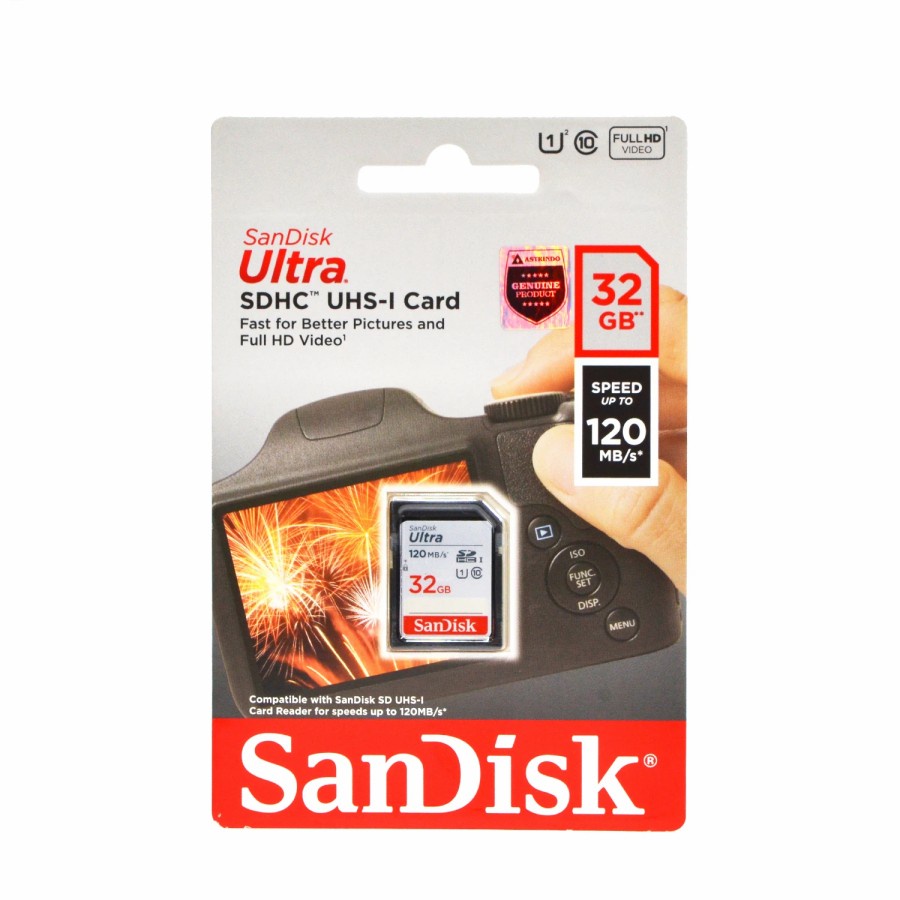 Sandisk Ultra SDHC 32GB 120mb/s Memory Kamera SD Card 32GB 120mb/s