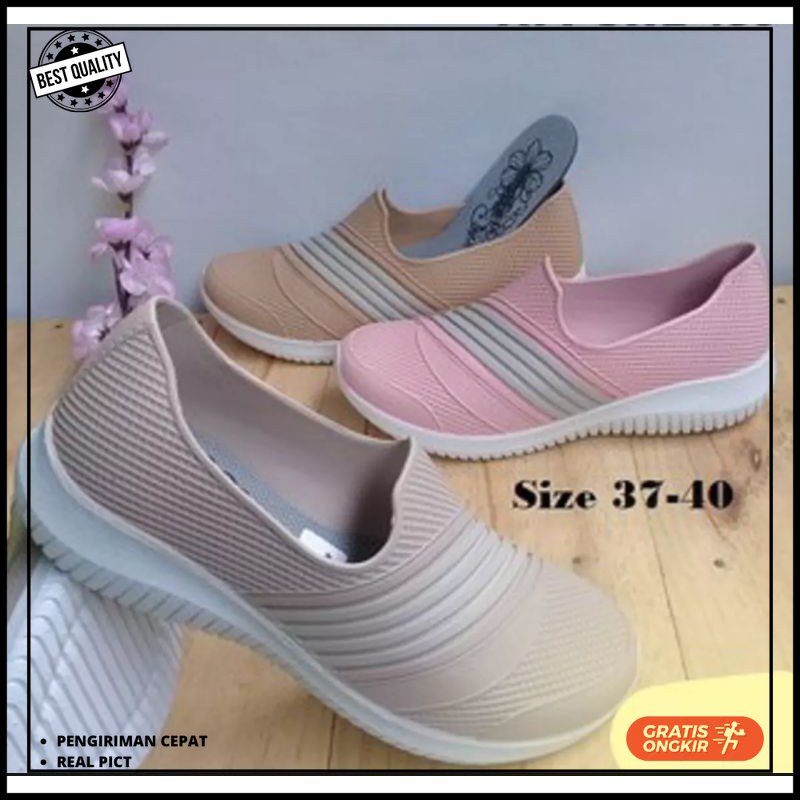 PROMO SEPATU SELOP WANITA PRO ATT SWL (SIZE 37-40)/Sepatu Karet Wanita - Sepatu Slip On Karet Wanita