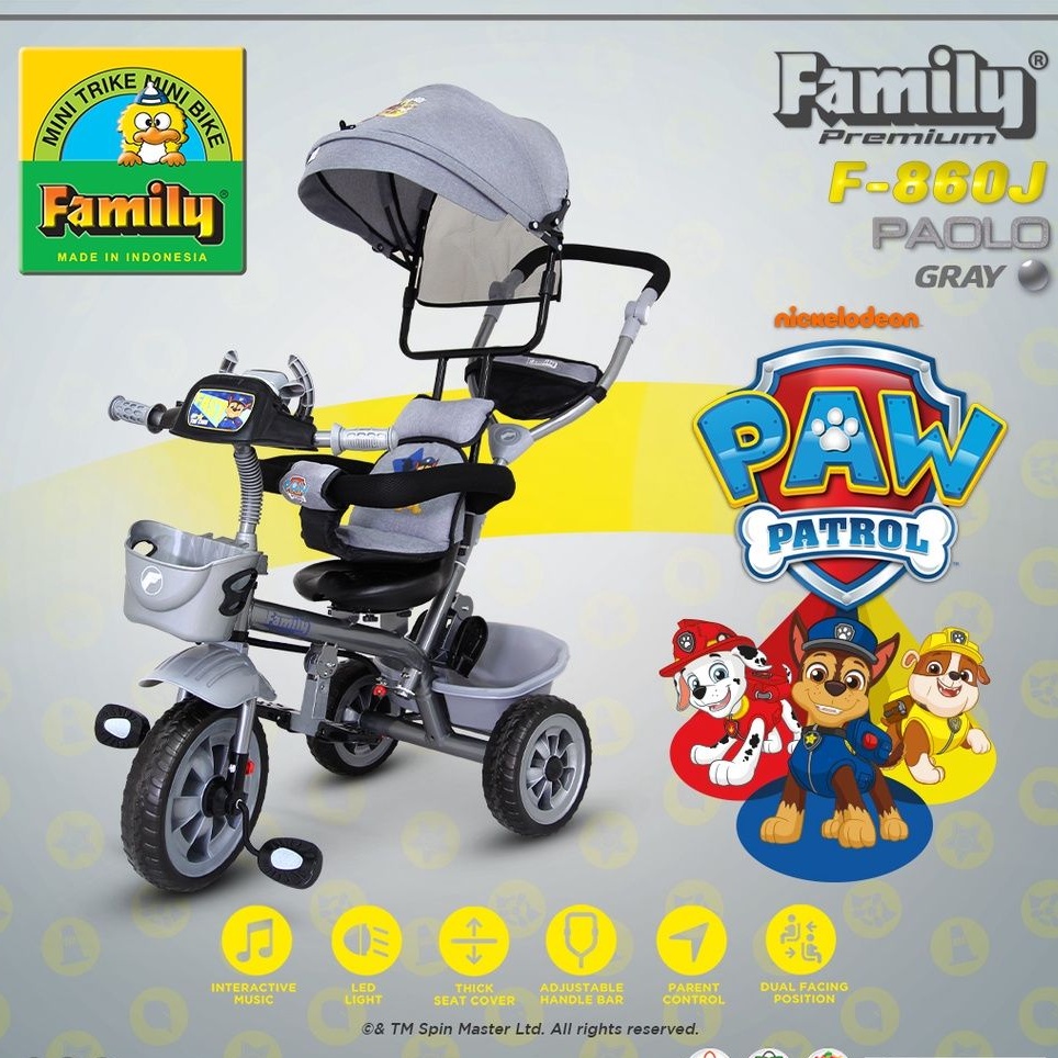 Bazar Sepeda - SEPEDA ANAK RODA TIGA STROLLER FAMILY 860 J