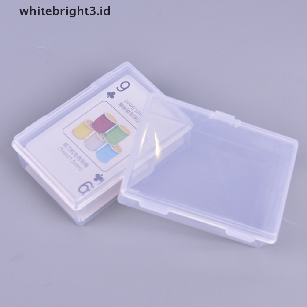 {whitebright3.id} 2pcs/set Transparent Plastic Boxes Playing Cards Container Storage Poker Case ,