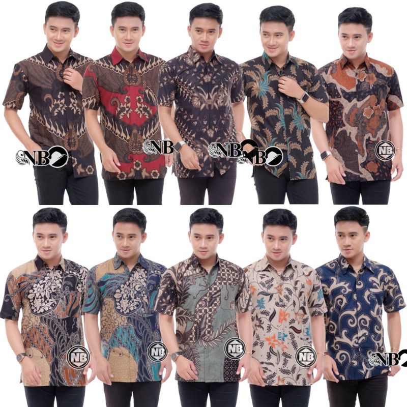 Hem Batik Pria Lengan Pendek - Baju Batik Pria - Hem Batik Pria Jumbo M L XL XXL