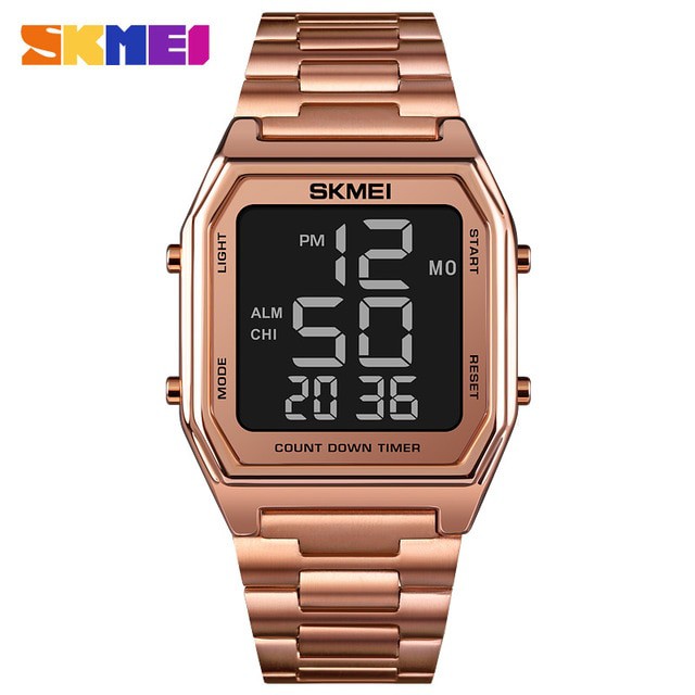 SKMEI 1735 Jam Tangan Pria Digital Tali Stainless WATCHKITE WKOS