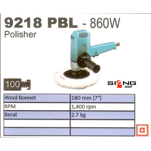 Makita 9218 PBL / 9218PBL Mesin Poles 7&quot;