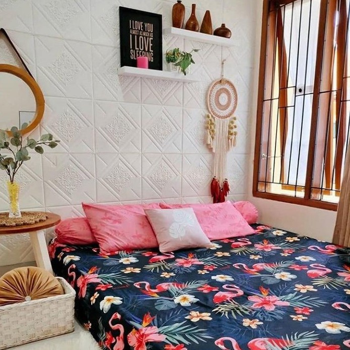 Wallpaper Bata Putih 3D Foam 77 x 70 cm-8