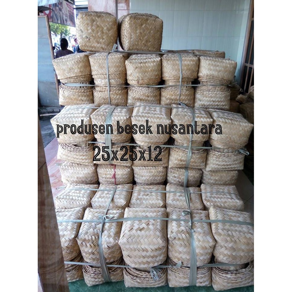  Besek  bambu  ukuran 25cmx25cm HARGA  BESEK  BAKUL WALET MURAH 