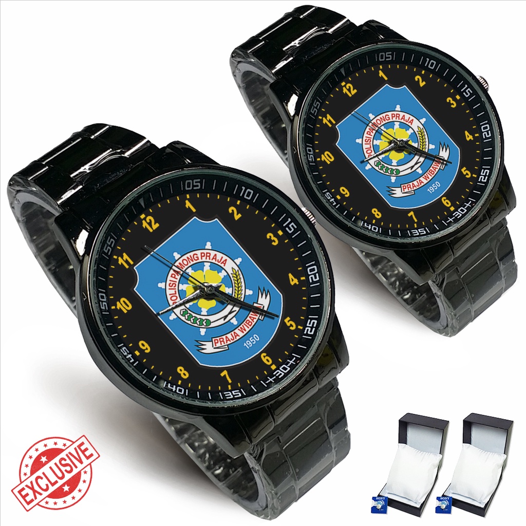 Jam Tangan Rantai Couple POLISI PAMONG PRAJA (Awesome)