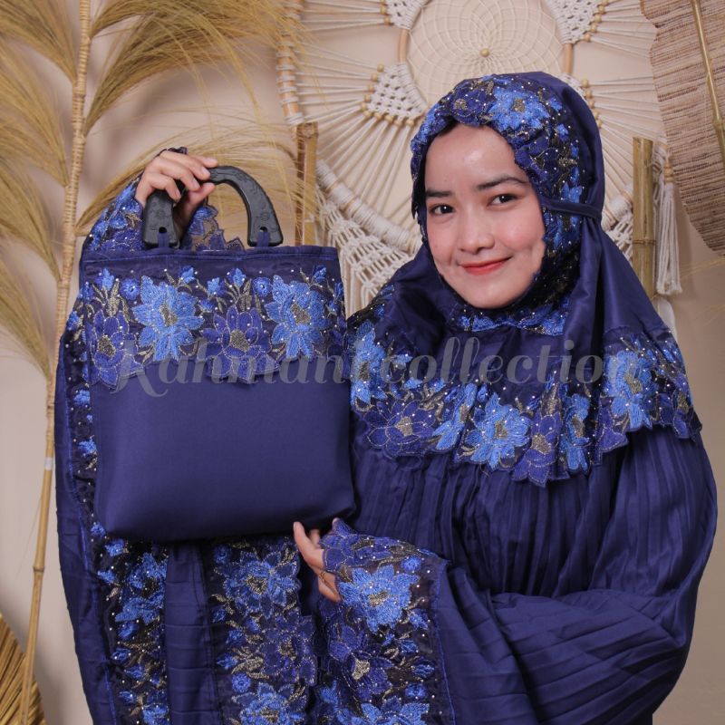 MUKENA PLISKET DEWASA RENDA BORDIR MEWAH TERBARU 2021