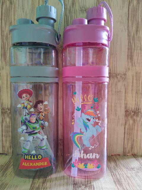 Taurielstore.id Botol Minum Custom Paw Patrol/monkey/minnie Mouse/mickey Mouse/my Little Pony/flower