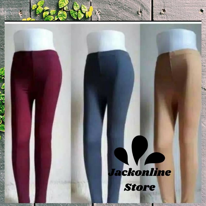 Legging Panjang polos dewasa bahan spandek Premium celana long