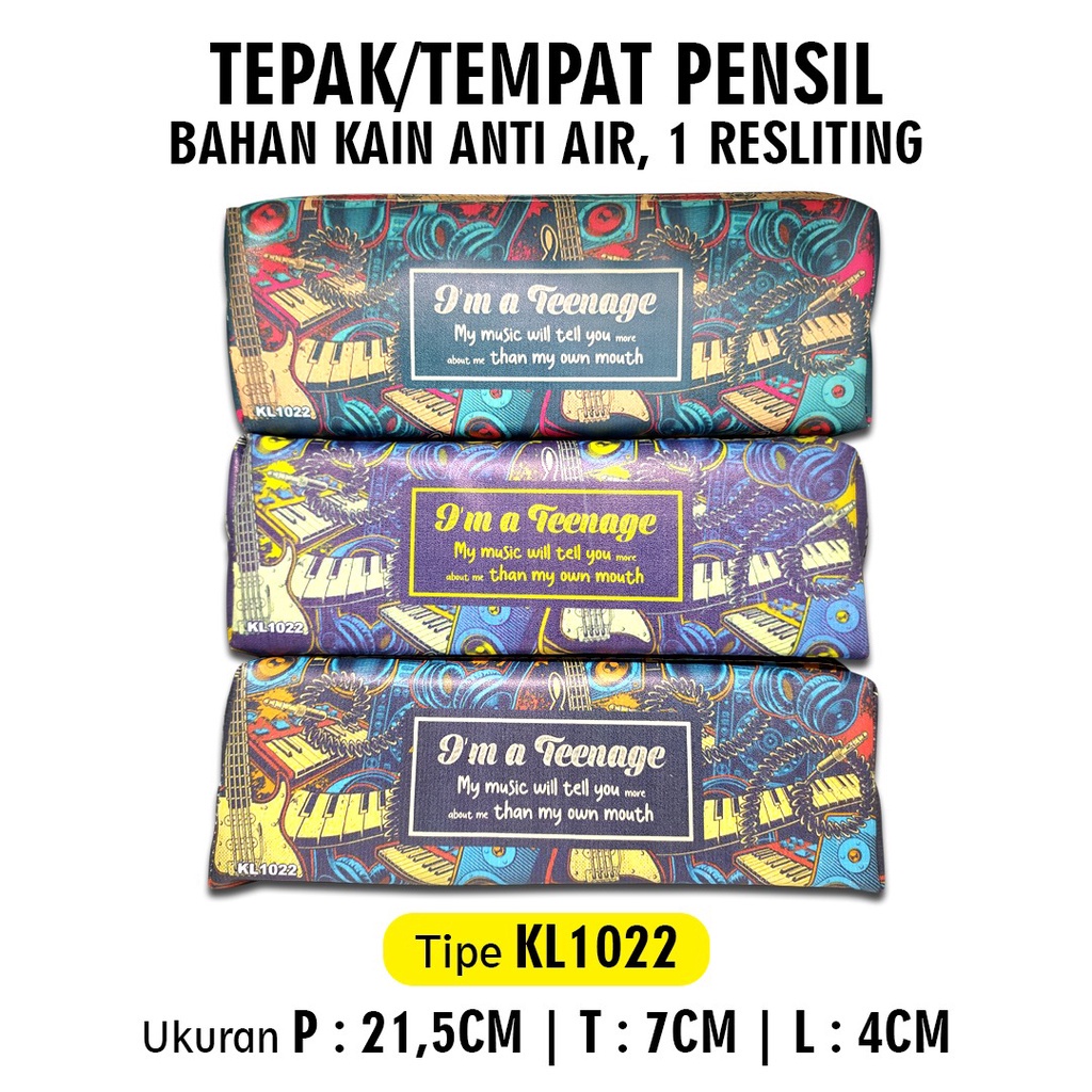 

AS888 - KOTAK PENSIL RESLETING / KOTAK PENSIL POUCH / MOTIF ALAT MUSIK KL1022