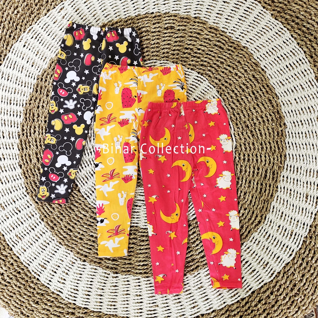 SYD 05- Celana legging leging anak cewek  motif 2-3 tahun pantai spandek / kolor bawahan perempuan harian murah lucu adem