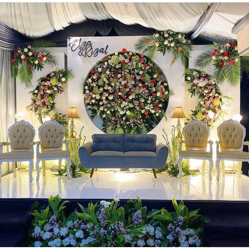 Jual backdrop dekorasi pelaminan Indonesia