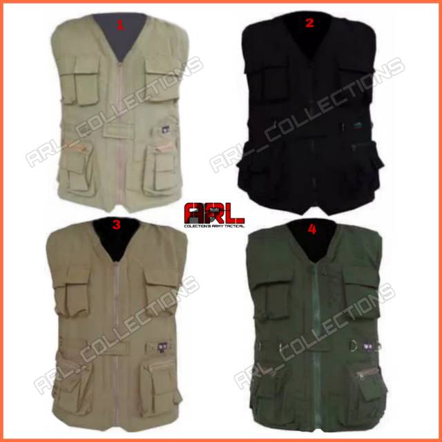 jaket rompi army outdoor/rompi wartawan/timsukses/kpu/rompi mancing/lapangan/airsoft tactical