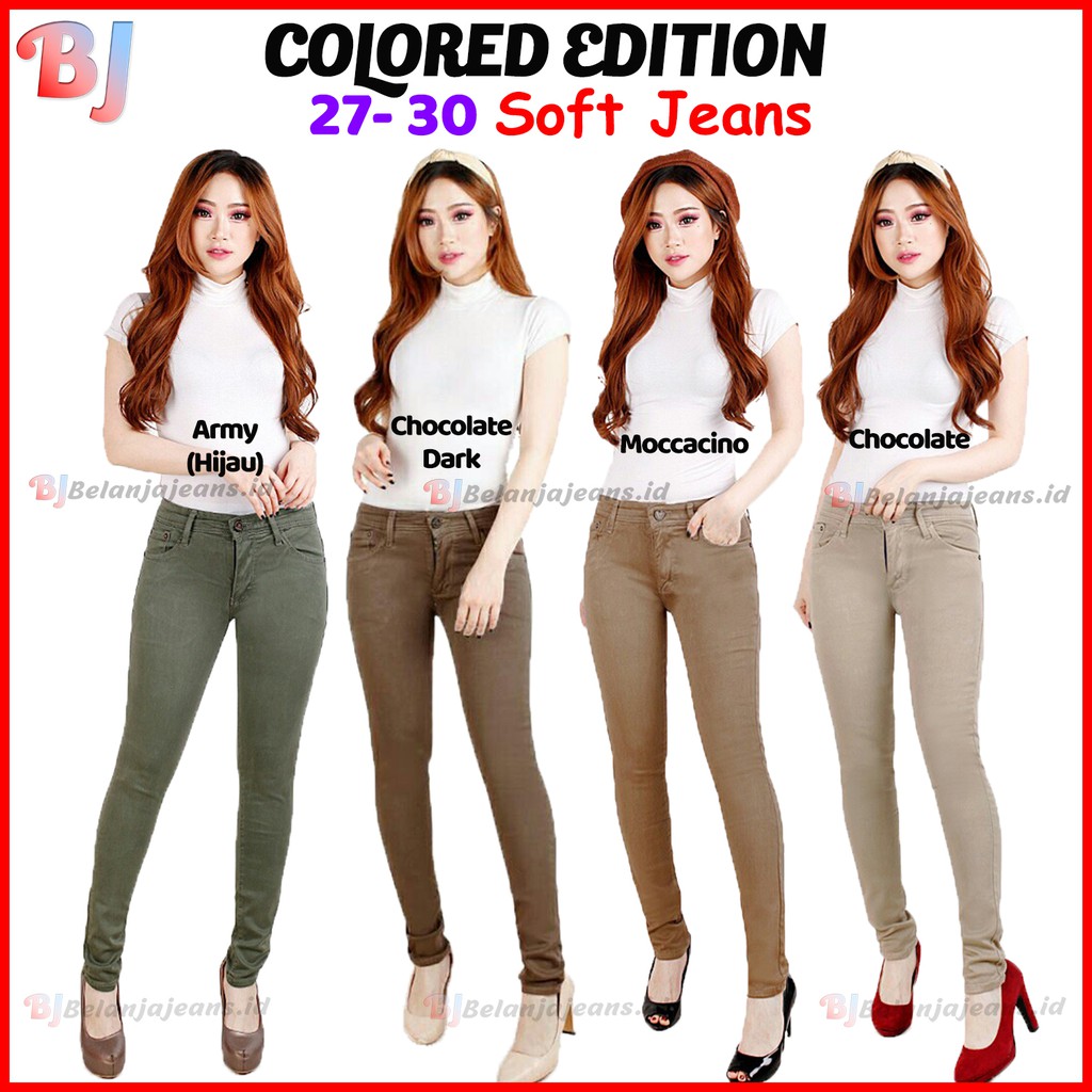  COD 27 34 CELANA  SOFT JEANS PANJANG LEVIS  WANITA  PINGGUL 