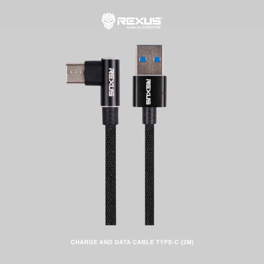 Kabel Data Type C Usb Rexus CB-135C 1M Fast Charging 2.4A CB135C