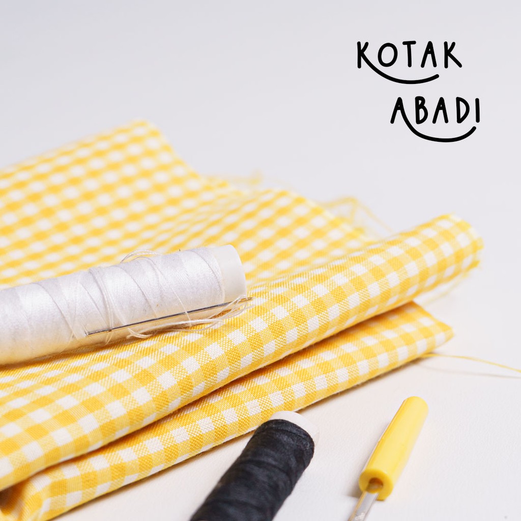 Floy Fabric KOTAK ABADI YARN DYED TC PER 1 METERAN kain eceran nahan kemeja, gamis