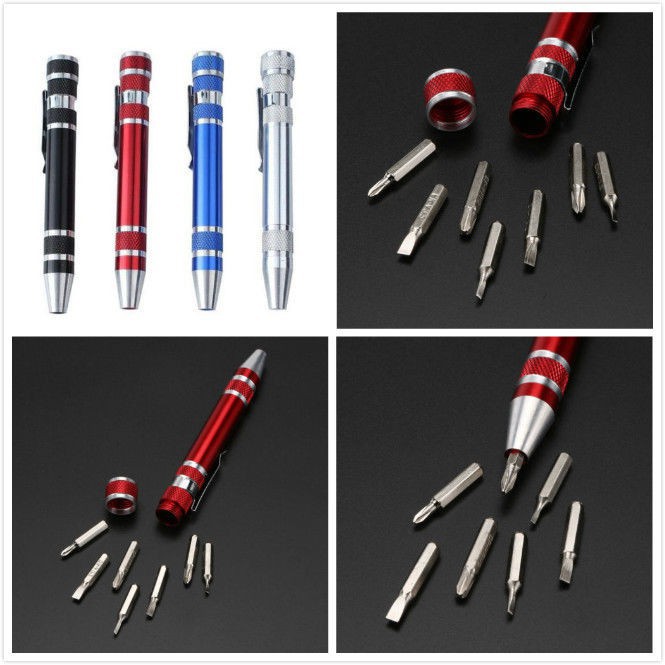 Hot Sale/8In1 Alat Perbaikan Elektrik Gadget Mini Pen Style Precision Screwdriver Set