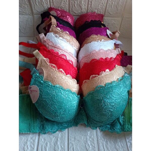 BH TALLY 2962 PUSH UP KAIT 3 - BH BUSA TEBAL KAWAT PUSH UP MENGANGKAT PAYUDARA FULL RENDA - SIZE 34 36 38 40 - ARA98STORE