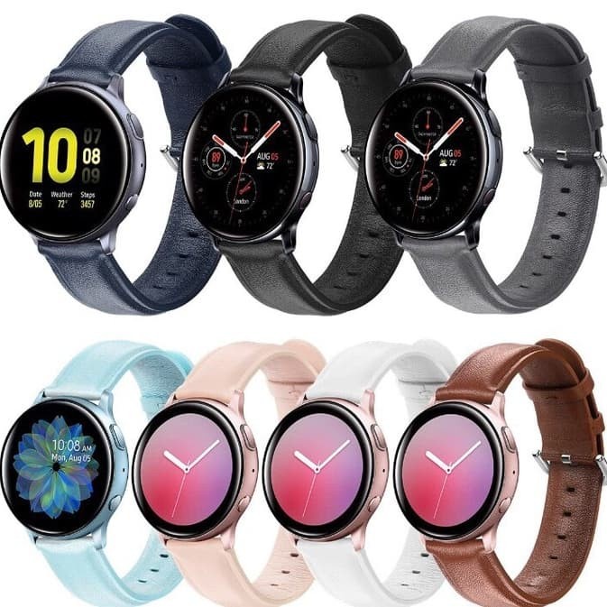 STRAP TALI JAM TANGAN - RUBBER STYLE LEATHER ACTIVE - FOR SAMSUNG GALAXY WATCH 40MM 44MM