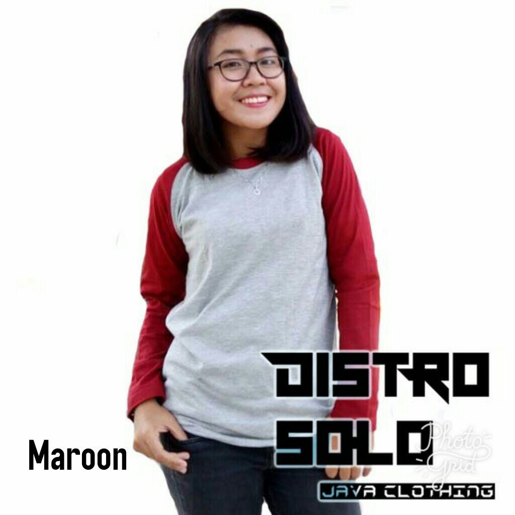 Distro Solo  Kaos  Raglan Raglan Panjang Reglan Polos  