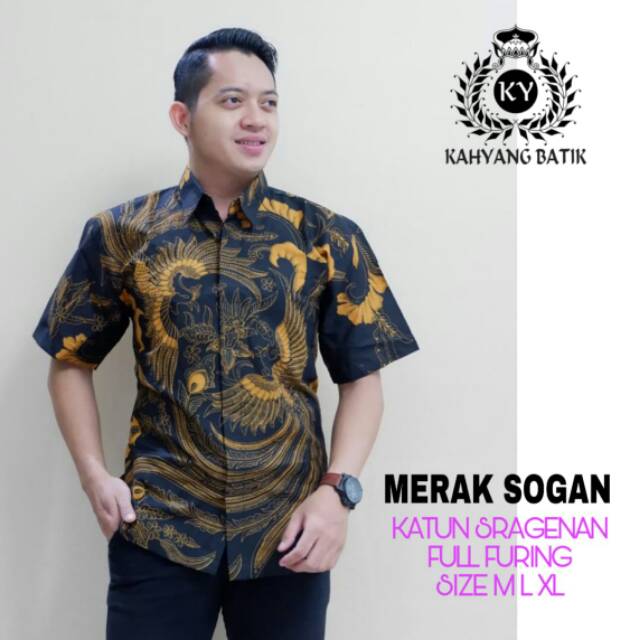 MERAK SOGAN.Kemeja  Batik Pria Modern