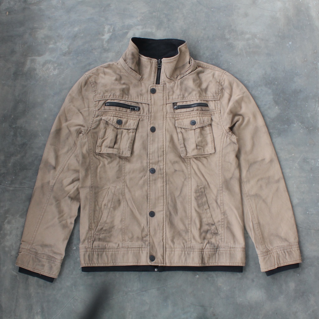 IN THE ATTIC HOMME Jaket Military Canvas Trucker