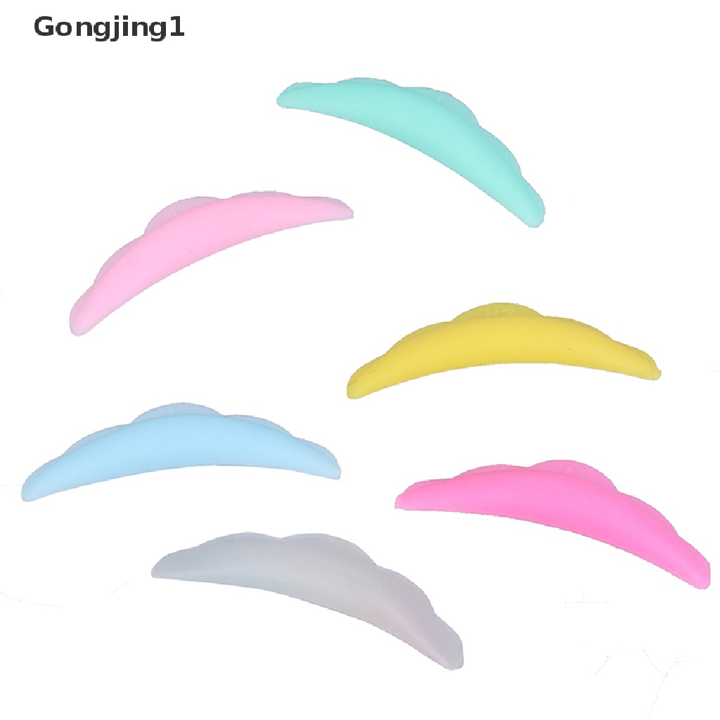 Gongjing1 5 Pasang Pad Silikon Ukuran XS / S / M / L / XL Untuk Mengeriting Bulu Mata