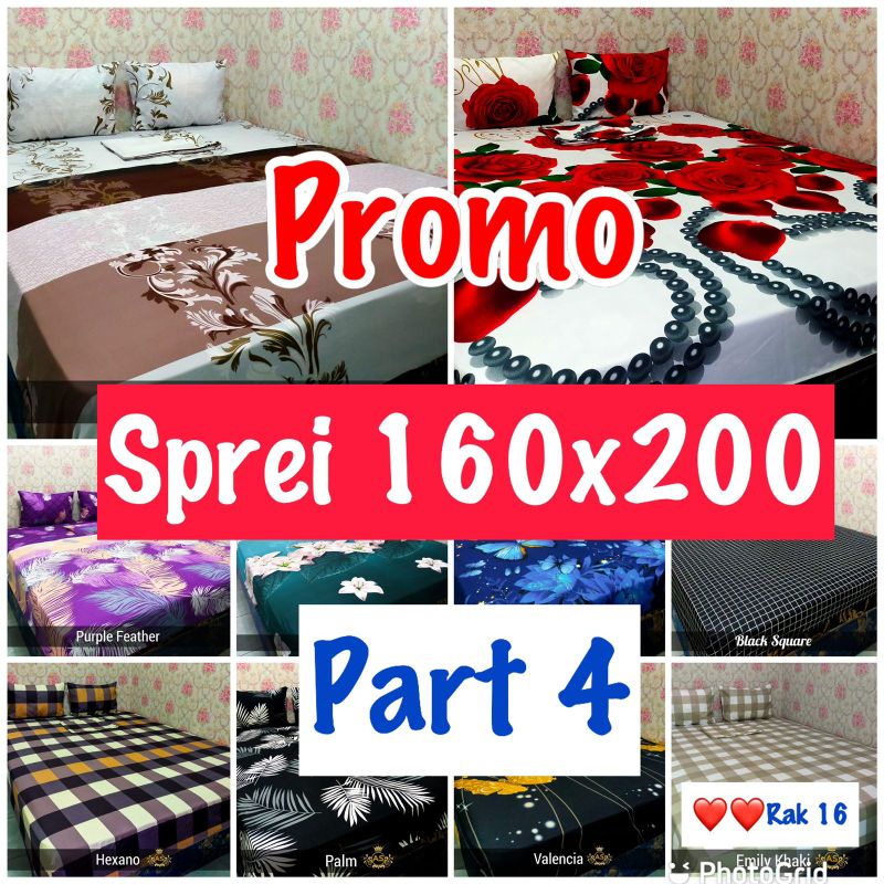 Sprei homemade 160x200 karakter (2sarban+2sargul)sprei murah sprei terlaris grosir sprei motif