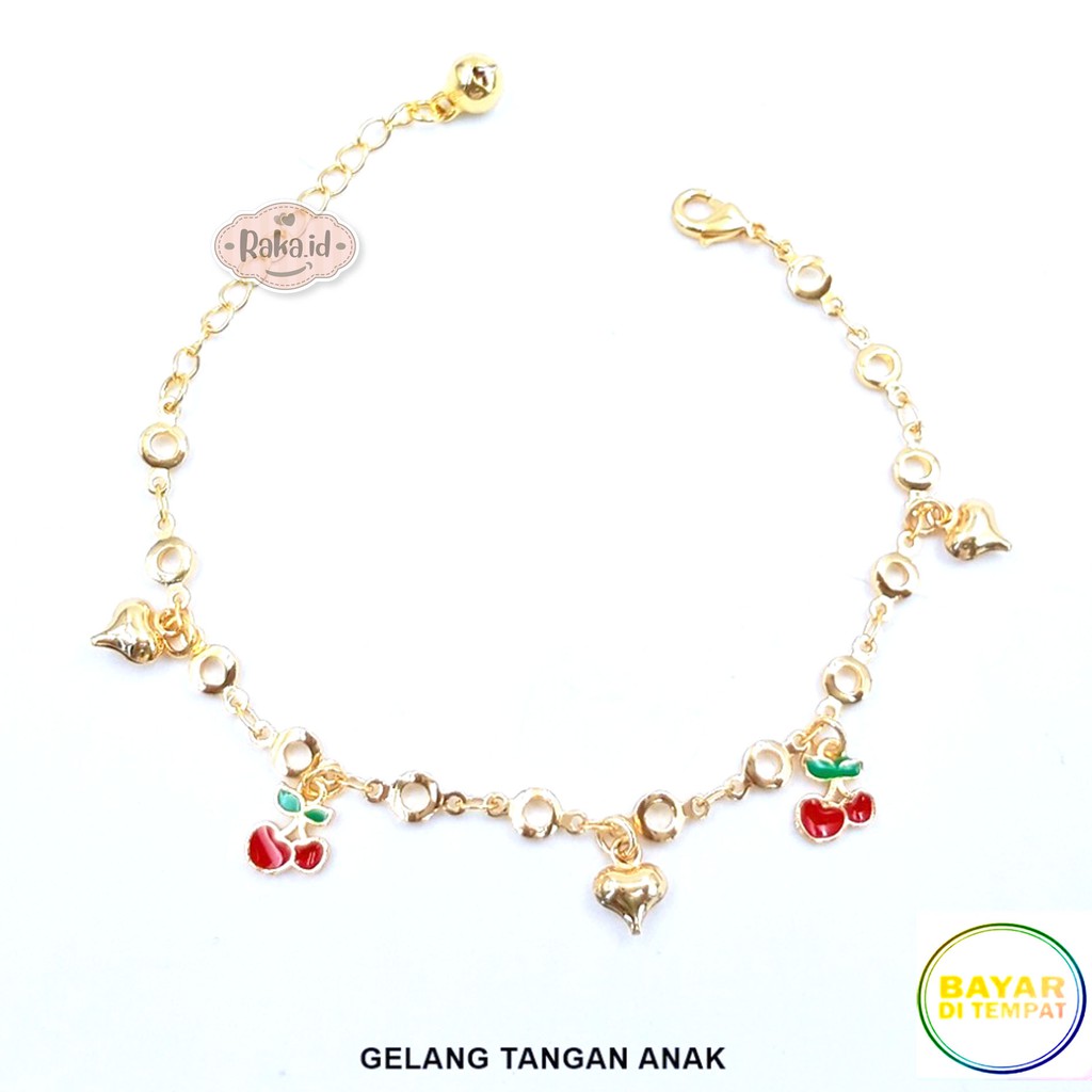 Gelang Tangan Anak Cherry Mas Perhiasan Anak Lapis Emas 18k 694