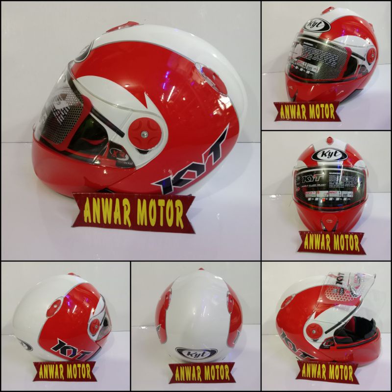 HELM FULL FACE KYT X ROCKET RED WHITE