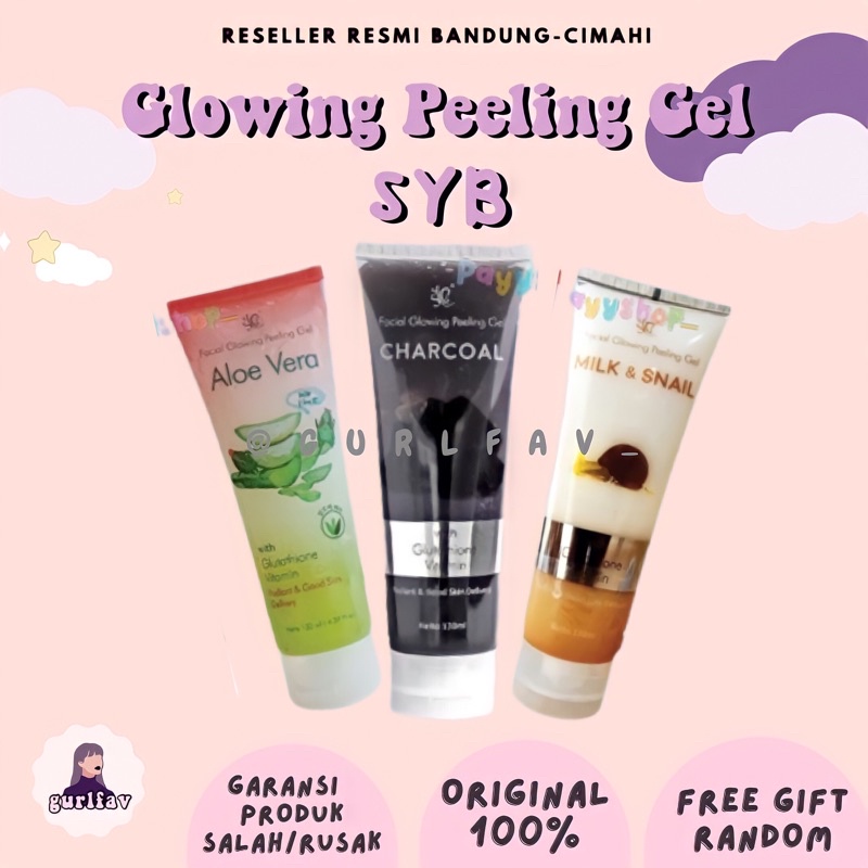 [Ready] Peeling Gel SYB glowing peeling gel milk & snail syb peeling gel aloevera syb peeling gel ch