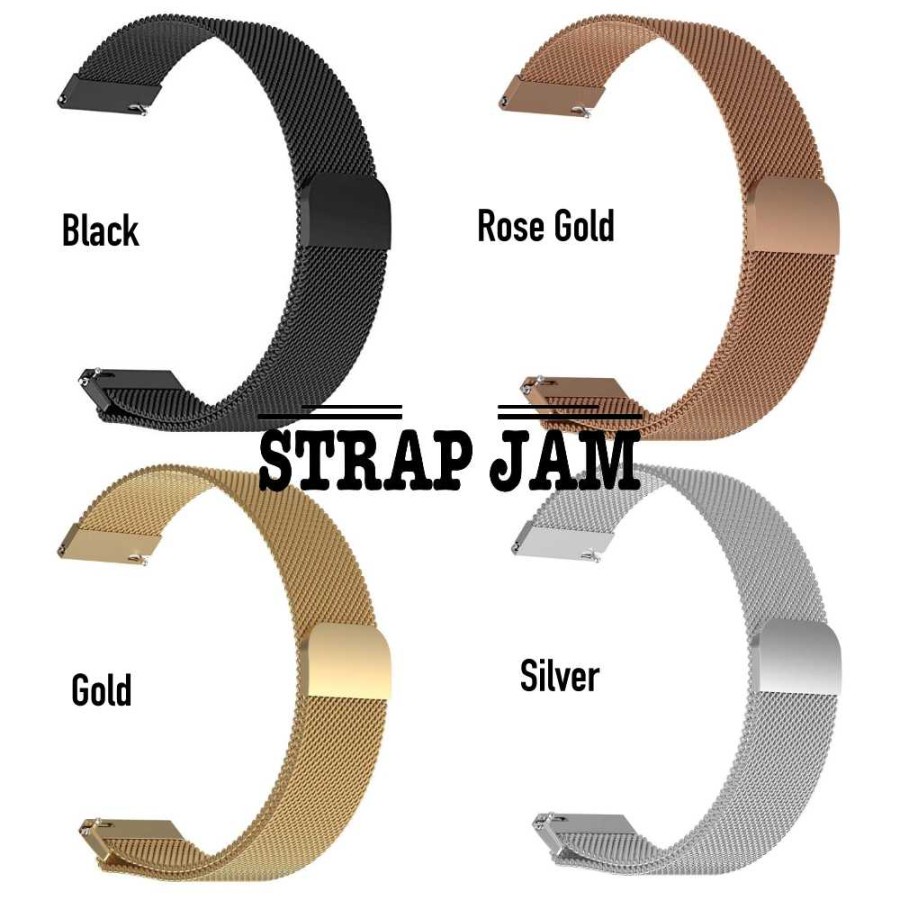 Tali Jam Amazfit BIP 3 / Pro - Strap 20mm Milanese Loop Magnetic Metal