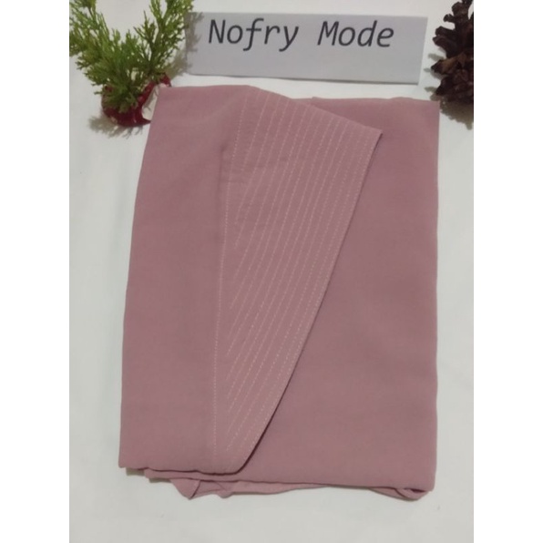 kimar kotak mini ceruty beby doll dua layar./ hijab ceruty dua layer mini beby doll prremium(beli 3 bunus ikat rambut 1)-Peach