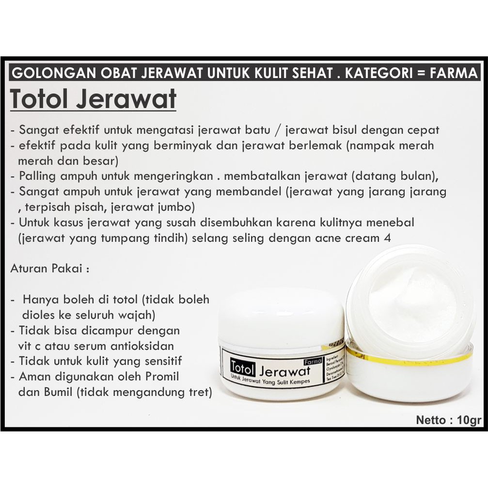 Krim Totol Jerawat - Jerawat Batu, Jerawat Bisul, Jerawat Berminyak