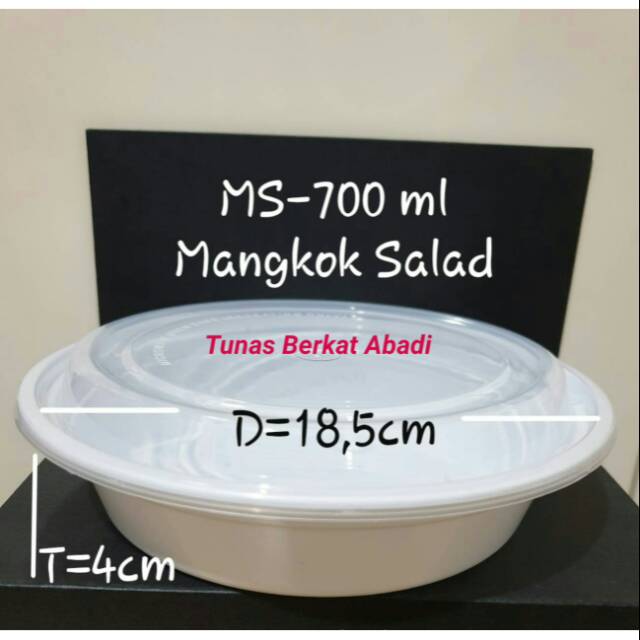 Mangkok Plastik 700 ml / Mangkok Salad / Thin Wall 700 ml