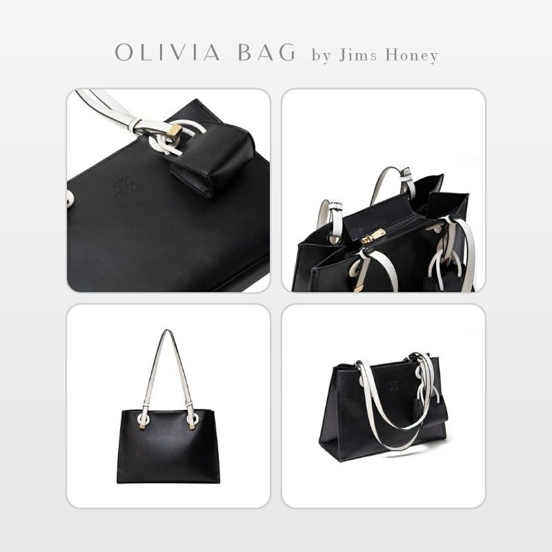 Olivia Bag Jims Honey Tas bahu Wanita Tas kerja besar Original Jims Honey Realpic cod official store