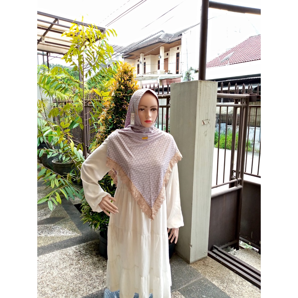 NEW  JILBAB MARIMAR SOFTPET HOODIE RENDA PRADA (L) -HIJAB DOI ORI