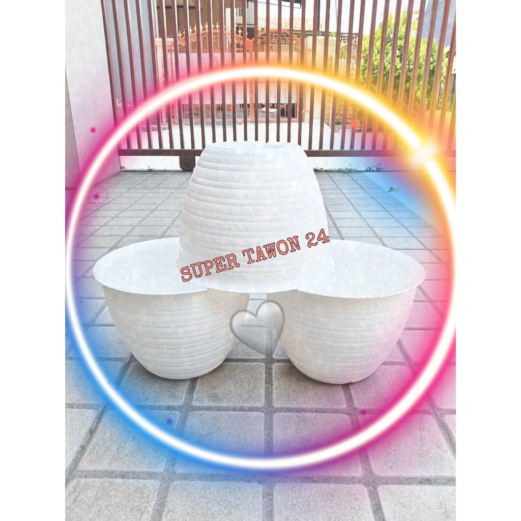 Pot Super Tawon 24 Putih Garden Of Love Pot Tawon Putih Tirus Pot Tawon Pirus 18 20 21 25 27 - Pot Tawon 24