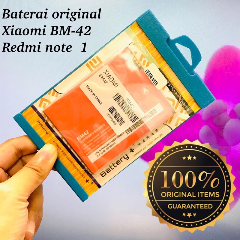 PROMO BATERAI BM42 ORIGINAL XIAOMI REDMI NOTE 1 BM-42 DOUBLE IC FULL CAPACITY