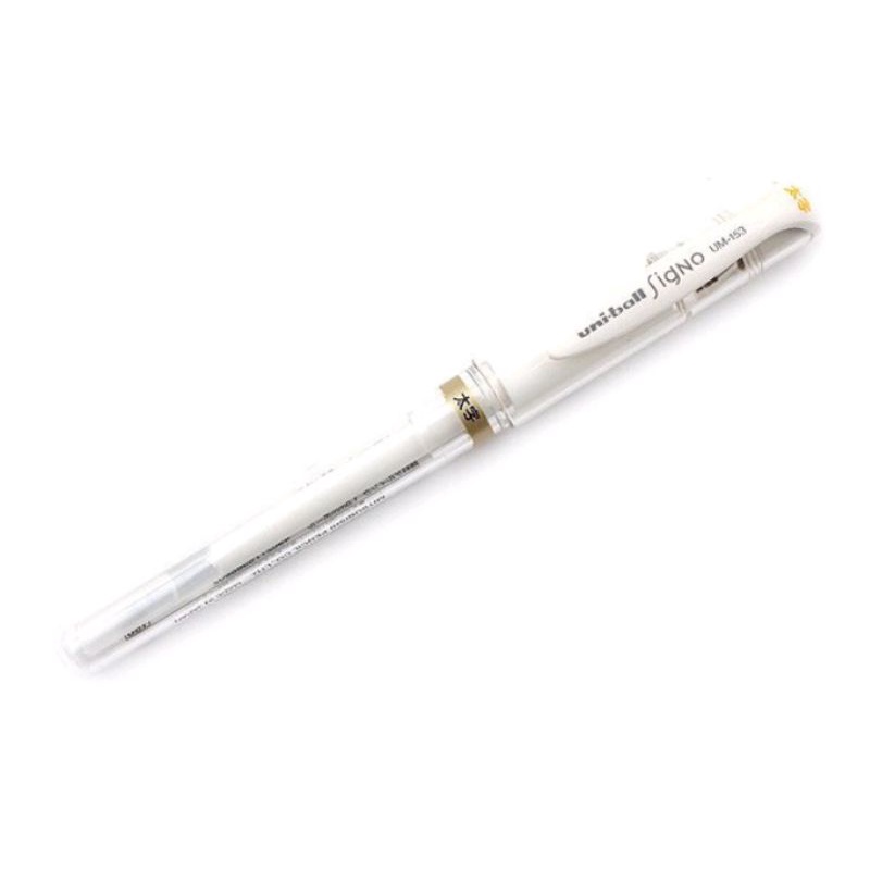 

UNI-BALL BALPOINT PEN SIGNO BROAD UM-153 GEL PEN WHITE/PULPEN UNI BALL SIGNO PUTIH UM-153