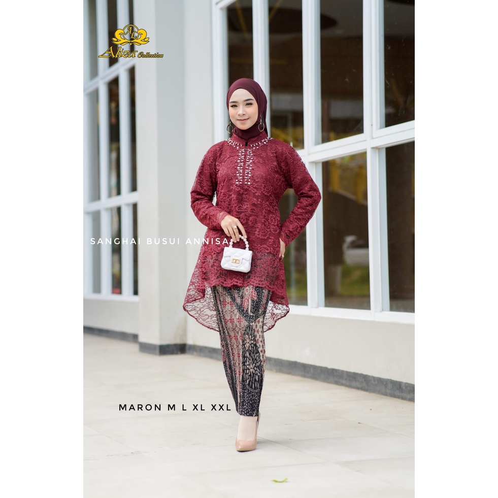 Kebaya Sanghai Busui Anisa / Kebaya Brukat Wisuda Modern / Kebaya Busui / Kebaya Cantik / Kebaya Lamaran / Kebaya Kondangan / Kebaya Modern