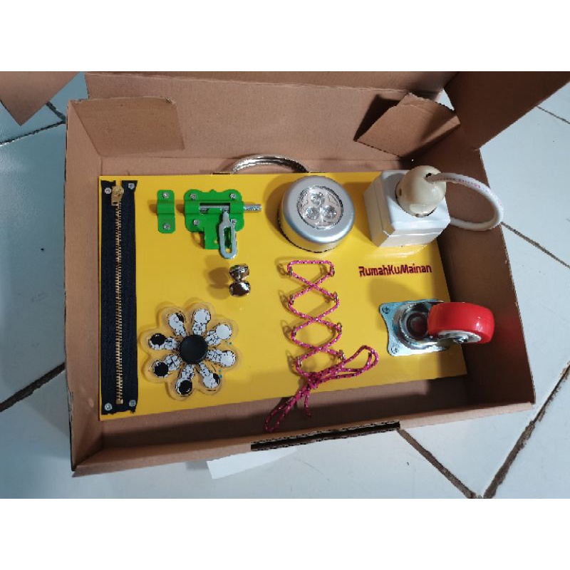 BUSY BOARD MAINAN MONTESSORI MONTESORI EDUKASI BUSYBOARD ASAH MOTORIK ANAK BAYI BALITA