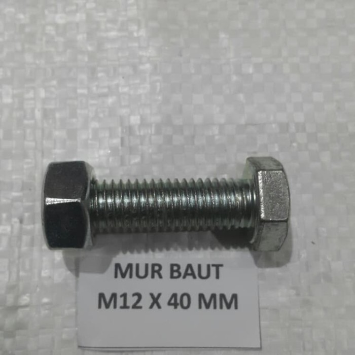 Mur baut 12 x 40 / Bmp m12 x 40 galvanish / Bmp m12 x 40 murah