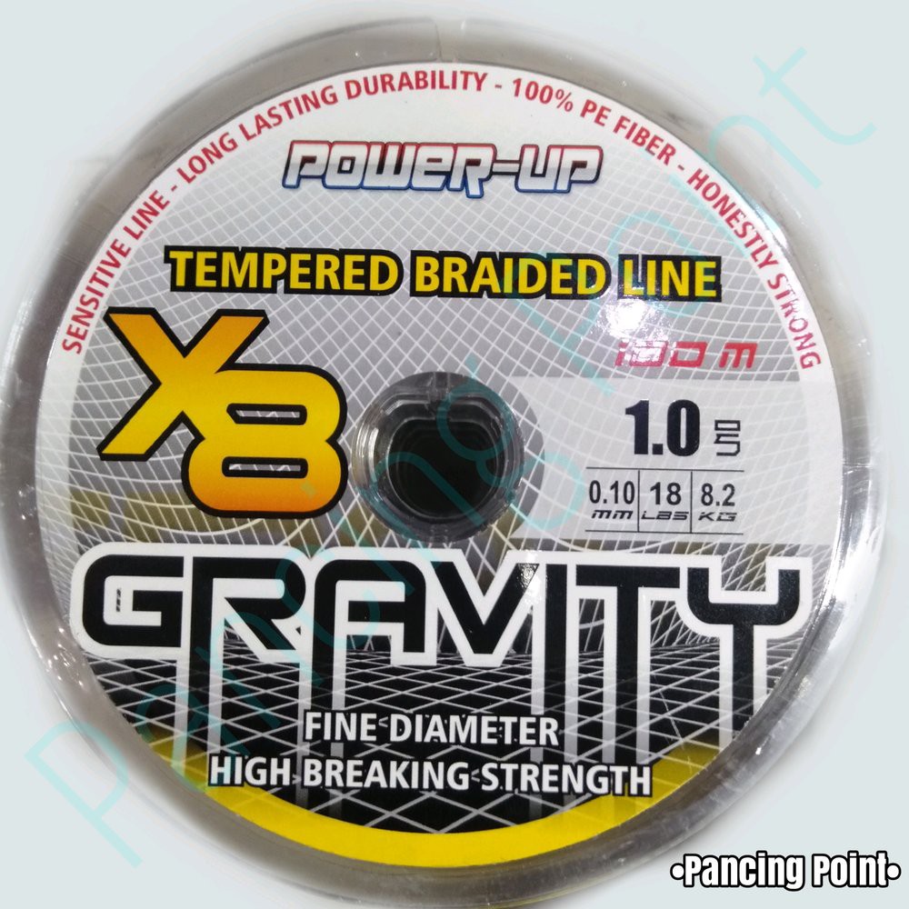 PE Power-Up Gravity 1.0 - 0.10 mm - 18 lbs - 8.2 kg - 100 meter