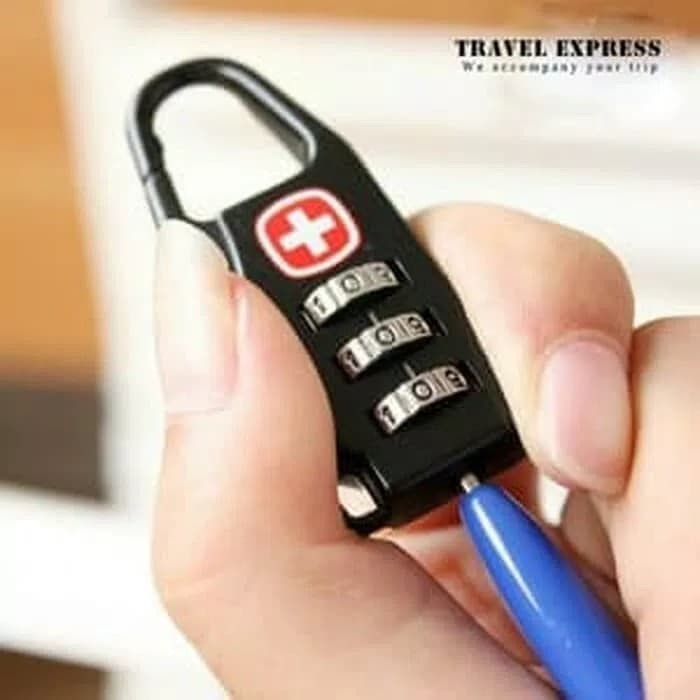 Gembok Swiss Password Code Lock Kunci Koper Kombinasi Angka Travel Bag