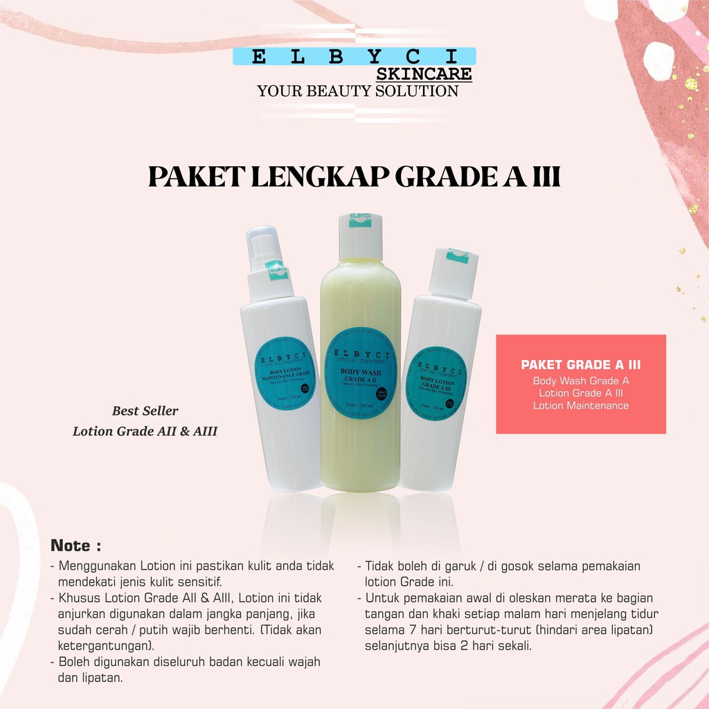 Elbyci Lotion Paket Grade A III