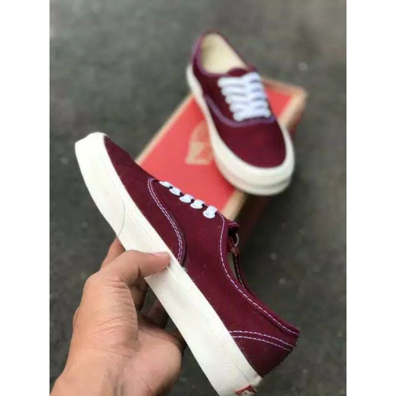 VANS AUTENTIC OG LX VAULT MAROON WHITE IMPORT BNIB 100% MADE IN CHINA WAFFLE ICC