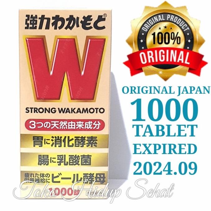 Strong Wakamoto 1000 tablet Original Japan Obat Maag Lambung Nyeri