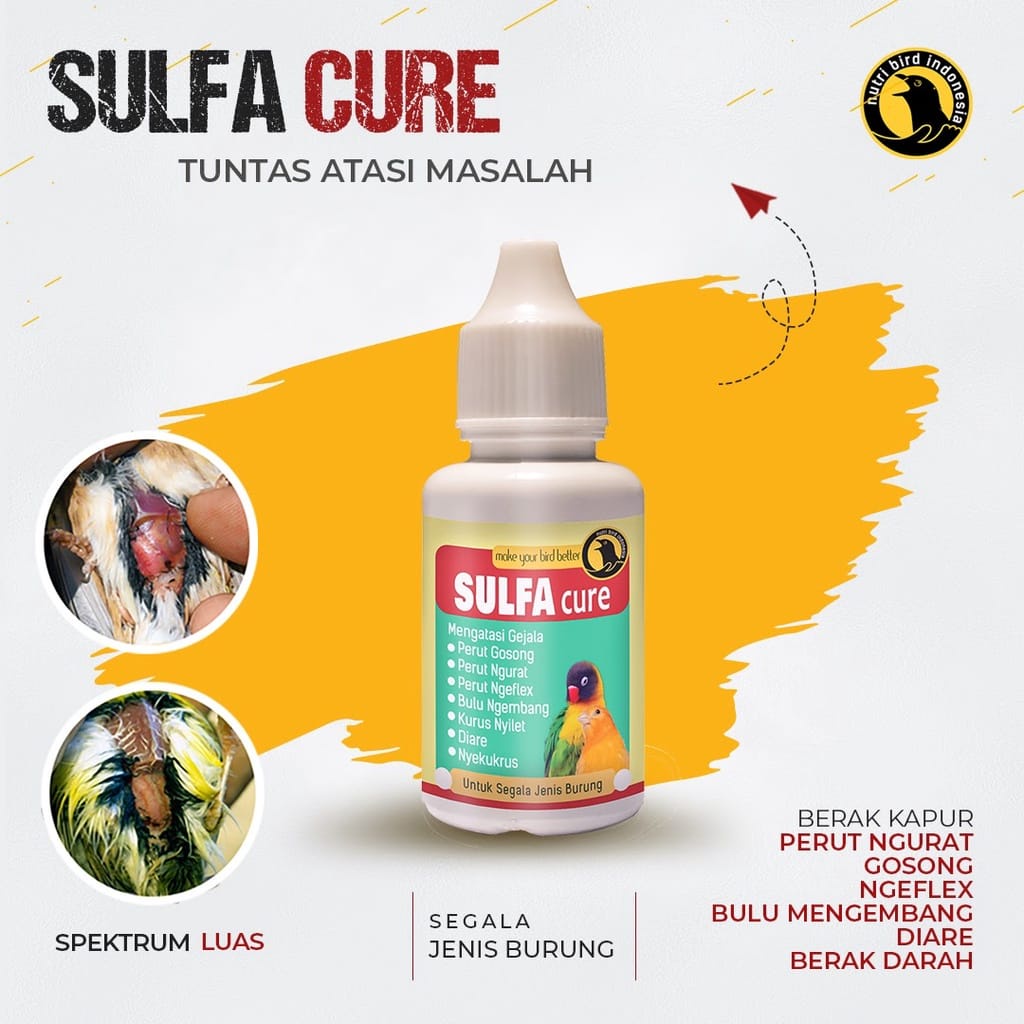 Obat Burung Sakit Pencernaan dan Kurus SULFA CURE