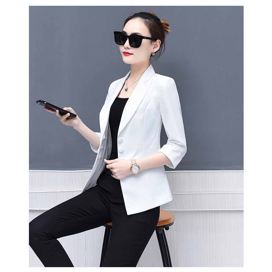 BLAZER KERJA WANITA KOREA PUTIH